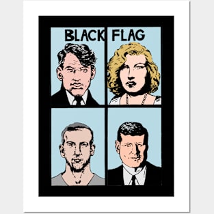 Black flag character cartoon Posters and Art